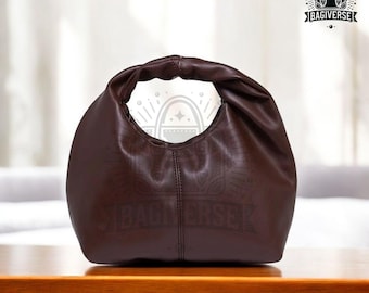 Weiche Leder Knoten Henkel Tasche - Schicke Crossbody Handtasche für Damen - Stylische Schulter Geldbörse für Tages- & Abendgarderobe Elegante Minimalistische Tasche
