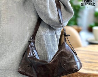 Retro Brown Shoulder Bag - Stylish Faux Leather Handbag, Durable & Lightweight, Perfect for Everyday Casual or Formal Use