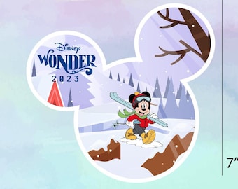 Alaska Cruise Disney Wonder, Alaska Magnet, Disney Cruise Door Magnet, Personalized Alaska Cruise Magnet, Disney Wonder Mickey Alaska Magnet