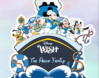 Disney Sailor Ship Magnet, Mickey & Minnie Sailor Magnet, Disney Cruise Door Magnet, Disney Cruise Magnet, Sailors Magnet Gift, Fish Extende