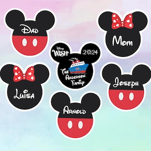 Classic Disney Cruise Door Magnet, Disney Cruise Magnet, Disney Wish Magnet, Disney Dream Magnet,  Disney Fantasy Magnet, Mickey Face Magnet