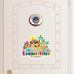 Summer Cruise Magnet, Disney Cruise Door Magnet, Disney Cruise Magnet, Personalized Door Magnet, Summer 2025 Magnet, Summer Vibes 2025, Gift image 2