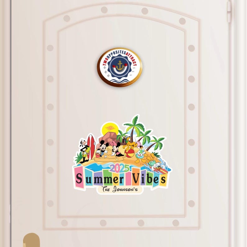 Summer Cruise Magnet, Disney Cruise Door Magnet, Disney Cruise Magnet, Personalized Door Magnet, Summer 2025 Magnet, Summer Vibes 2025, Gift image 2
