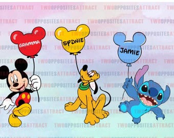 Personalized Character Balloon Birthday Magnet, Balloon Magnet, Disney Cruise Door Magnet, Happy Birthday Magnet, Disney Cruise Celebration