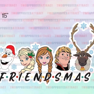 F•r•i•e•n•d•sm•a•s Cruise Door Magnet, Disney Cruise Door Magnet, Christmas Magnet, Elsa, Ana, Let it go, Frozen, Olaf, Friends Magnet Gift