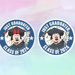 Mickey Minnie Graduation Magnet, Prom Magnet, Senior 2024, Class of 2024, Disney Cruise Door Magnet, Graduation Magnet, Graduation Gift, FE