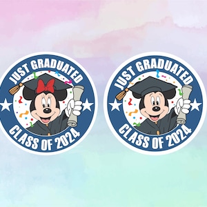 Mickey Minnie Graduation Magnet, Prom Magnet, Senior 2025, Class of 2025, Disney Cruise Door Magnet, Graduation Magnet, Graduation Gift, FE