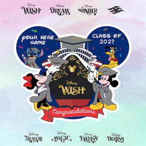 Aimant de remise des diplômes Mickey personnalisé, promotion 2025