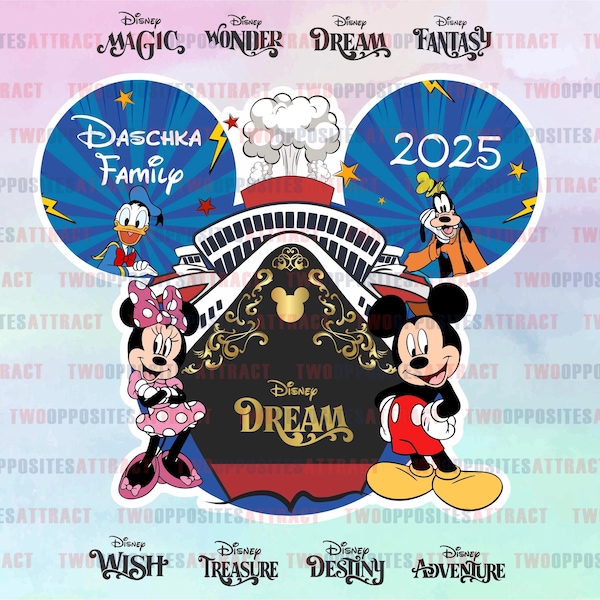 S M L Personalized Disney Classic Cruise Ship Door Magnet, DCL Door Magnet, Mickey & Minnie Crew Magnet, Ship Mickey Minnie, Sailing Gift