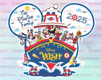Disney Sailor Cruise Ship Magnet, DCL Disney Cruise Door Magnet, Personalized Door Magnet, Mickey & Minnie Crew Magnet,  Ship Mickey Minnie