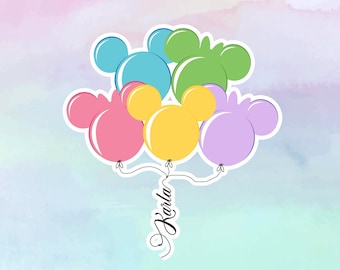 Balloons Birthday Magnet, Bright Colors Balloon Magnet, Disney Cruise Door Magnet, Happy Birthday Magnet, Disney Cruise Celebration Gift Mag