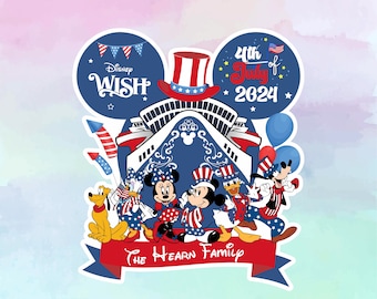 4th July Ship Magnet, Disney Independence Magnets, Ship Door Magnet, Disney Cruise Door Magnet, Fridge Magnet, Patriotic Magnet Sailing Gift