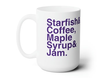Starfish and Coffee Ceramic Mug 15oz