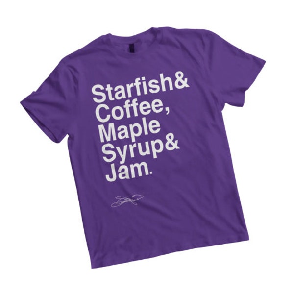 Starfish and Coffee Unisex T-Shirt with Authentic Susannah Melvoin Signature - The perfect Prince gift for the ultimate fan