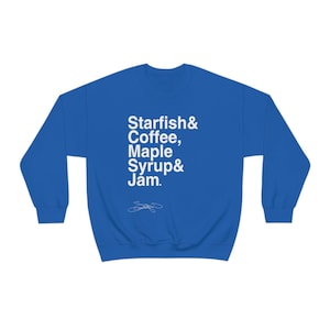Starfish and Coffee Adult Crewneck Sweatshirt