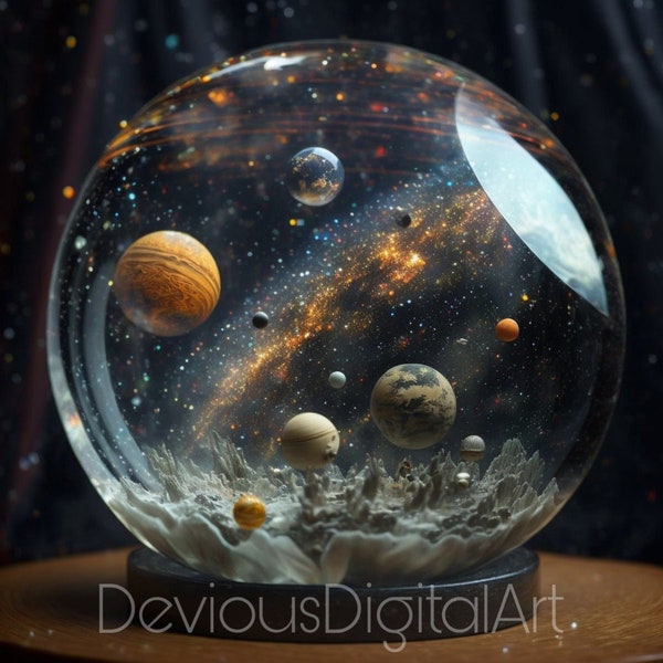Space Glass Diorama | Digital Print Download