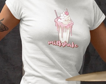 Milkshake T-shirt gift for her dessert lovers ice cream tshirt