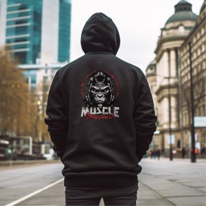 Muscle gym hoodie Strength training Gym Hoodie - Comfortable and Stylish Activewear for Weightlifters workout apparel Gym lovers pullover