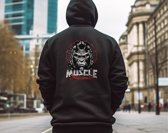 Muscle gym hoodie Strength training Gym Hoodie - Comfortable and Stylish Activewear for Weightlifters workout apparel Gym lovers pullover