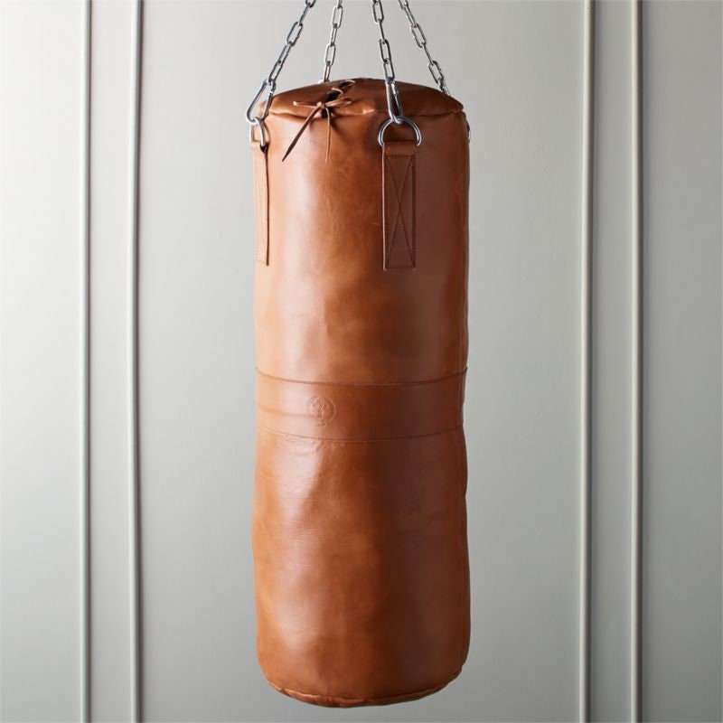 Ultimate Deluxe Tan Vintage Leather Punching Bag, Training Boxing Bag ...