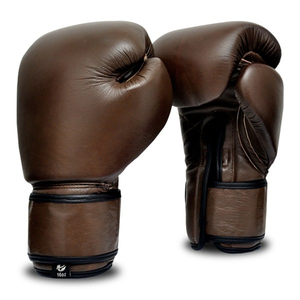 Vintage style unique and elegant heavy leather boxing gloves, boxing gears MMA kickboxing, Cowhide  gloves, custom gloves, fighting gloves