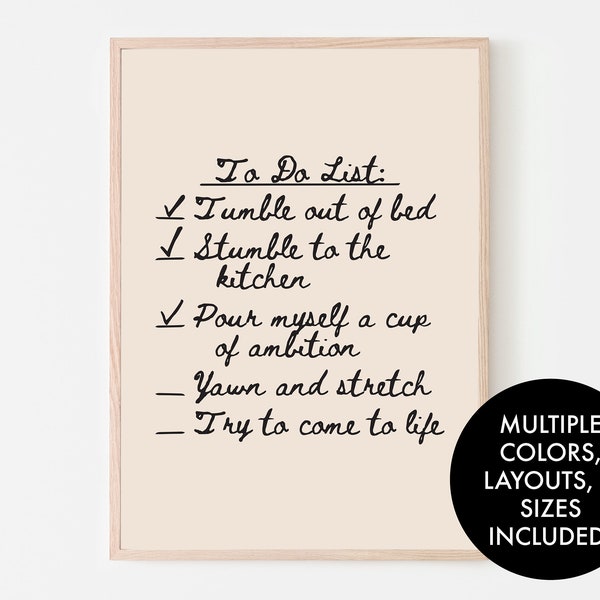 9 to 5 by Dolly Parton Song Lyric - To Do List Art Print - Minimal Modern Digital Download Printable - Portrait, Landscape, and Square