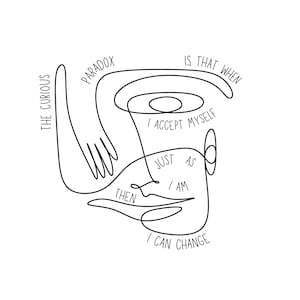 Carl Rogers Quote Self-improvement, Personal Growth, Therapy Office