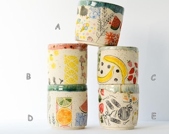 Print Cups | Handmade Pottery | Handmade Ceramics