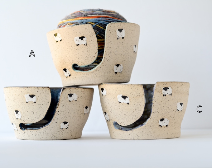Small Sheep Yarn Bowl | Handmade Pottery | Gifts for knitters | Gifts for crocheter | Birthday Gifts | Christmas Gifts