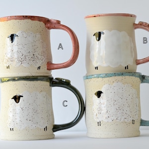 Sheep Mugs with Large Sheep