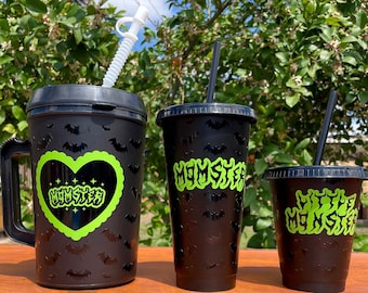 Momster, Horror, Spooky, Cold Cups, Tumblers, Mega Mug, Trucker Mug, Mother’s Day, Bridal, Birthday, mom gifts, spooky mom, Halloween