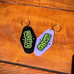 Momster | Hotel Motel Keychain | Retro Style | Horror Aesthetic | Mother’s Day | horror fan | horror design | spooky season | Spooky Shop