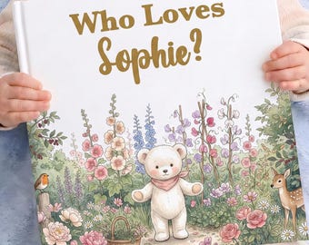 Personalized Book About Who Loves You, Custom Name Story for Kids Naming Their Family, Grandparents and Siblings Keepsake, Toddler Gift