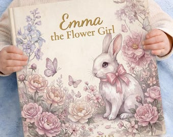Personalisiertes rosa Blumenmädchen Vorschlag Geschenk, Rosa Blumenmädchen Geschenk, personalisiertes Buch, süßes Blumenmädchen Geschenk