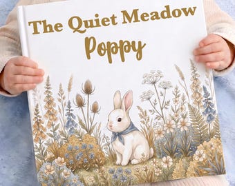 Personalized Bunny Book for Kids, Custom Name Rabbit Storybook Keepsake, Bunny Lover Gift for Toddler, Easter Nursery Baby Shower Gift
