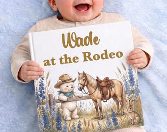 Personalized Rodeo Storybook for Kids, Custom Baby Boy Cowboy Gift Book, Toddler First Birthday Keepsake, Little Rodeo Lover Nursery Story