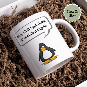 Club Penguin Mug, Club Penguin Merch, Gamer Girl Mug, Penguin Mug, Gift For Gamer, Penguin Gift, Gift For Club Penguin Fan