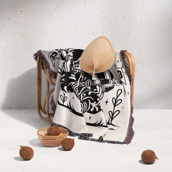 Esquie Clair Obscur Expedition 33 Woven Blanket, Cool Gamer Gift