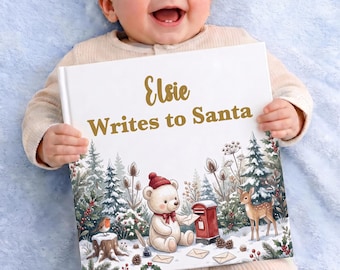 Letter to Santa Personalized Book, Custom Name Christmas Storybook for Kids, North Pole Mail Keepsake, Stocking Stuffer Gift for Toddler