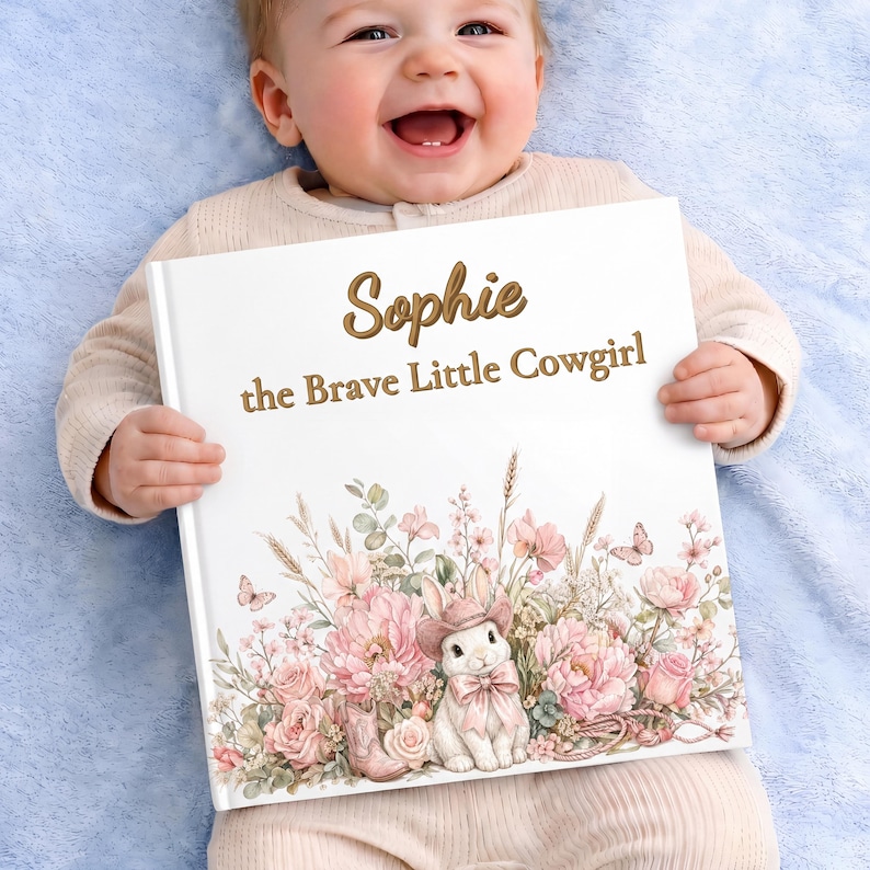 Personalized Cowgirl Bedtime Story Book, Custom Personalized Cowgirl Bedtime Story Gift, Personalized Kids Story, Gift for Kids image 1