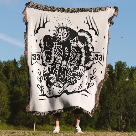 Esquie Clair Obscur Expedition 33 Woven Blanket, Cool Gamer Gift