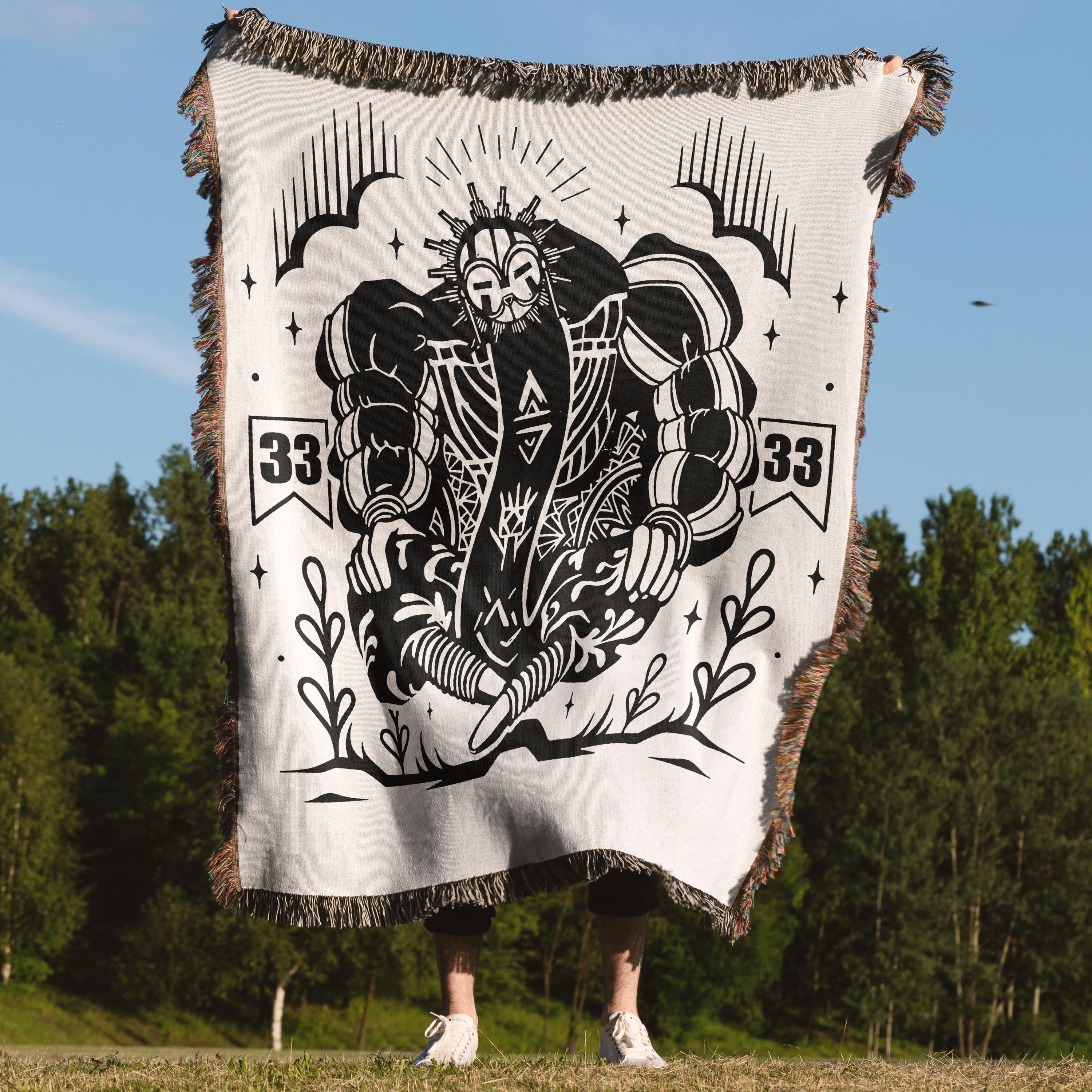 Esquie Clair Obscur Expedition 33 Woven Blanket, Cool Gamer Gift