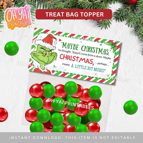 Grinchmas Treat Tag Etsy