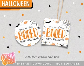 Halloween Tag, You've Been Booed Tag, Halloween Cookie Tag, Printable Halloween Tag, Halloween Gift Tag, Halloween Favor Tag, Ghost Tag