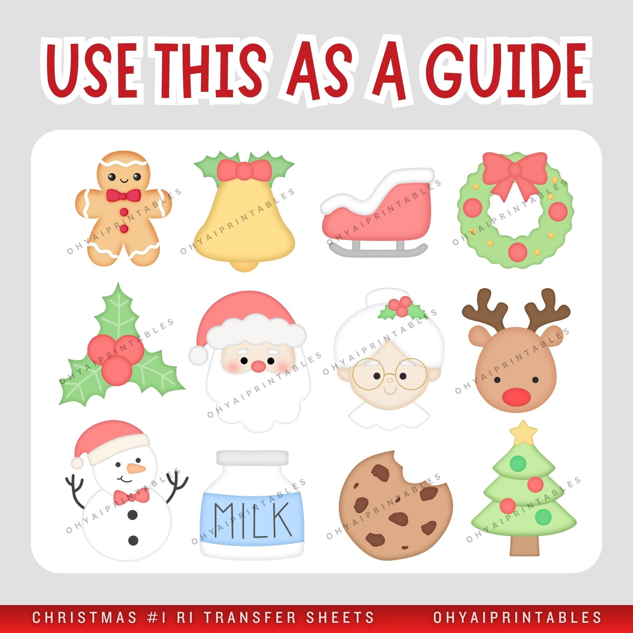 Christmas Transfer Sheet (5 Pack)
