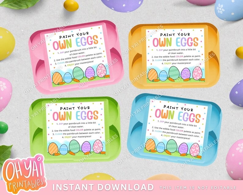Egg Carton Label Printable Egg Carton Label Easter PYO Etsy