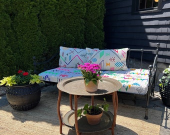 Custom Moroccan Sofa : floor pillow 96.5cm X 190.5cm x 15.25cm + 2 Back Pillows 90 cm X 50 cm
