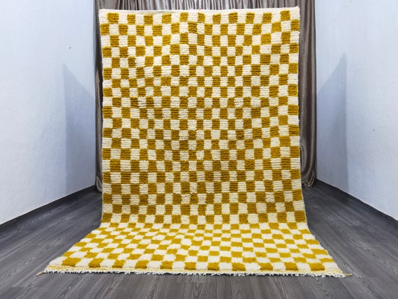 Moroccan Checker Rug - Checkered Area Rug - Rugs For Living Room - Berber Checker Rug - Tapis Damier - Moroccan Rug - Large Moroccan Rug
