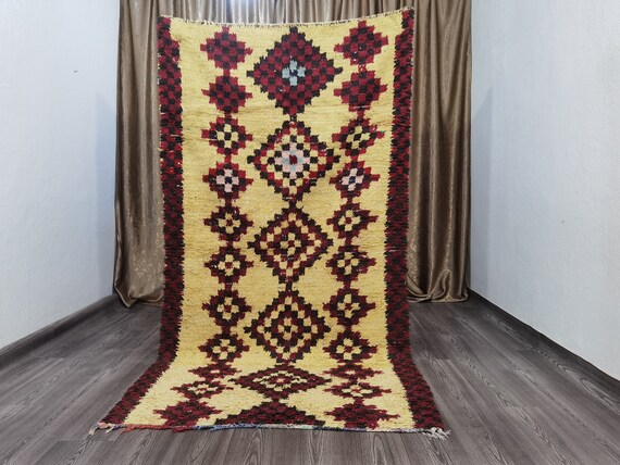 3x8 Rug,   Azilal Runner Rug, Vintage Runner Rug, Rug For Living Room Rug, Berber Tribal Rug, Floor Area Rug, Moroccan 3x8 Runner