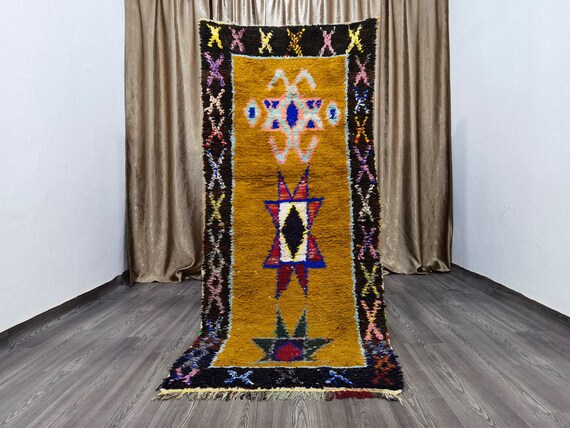 3.1x7.4 ft - Runner Rug Moroccan - Authentic Moroccan Rug - fine berber Runner - berber rug - kitchen rug - Colorful Rug - Tribal Rug